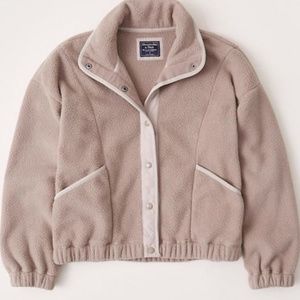 ABERCROMBIE Pink POLAR FLEECE SNAP-UP JACKET